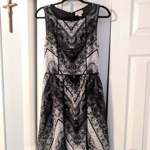 LOFT Black and White Lace Dress